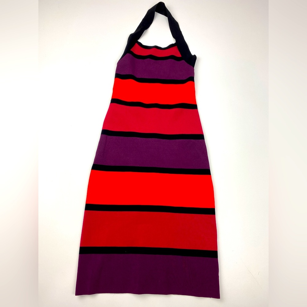 Express Color Block Striped Bodycon Multicolor Dr… - image 1